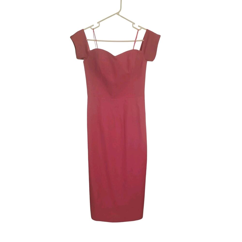 Dress the Population S Dress Pink Bailey Off Shoulder Midi Valentine Date Night